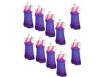 Set Di 10 Busti Femminili - Busto Da Donna In Plastica Da 70 Cm - Busto In Plastica Di Colore Bianco - Mezzo Corpo Da Donna In Plastica - Figura Di Manichino - Manichino Da Esposizione Con Ganci
