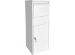 Cassetta Per Pacchi Wiltec Bianca 460 X 450 X 1400 Mm, Cassetta Per Pacchi A Domicilio, Accettazione Pacchi Privata Adatta A Pacchi Di Dimensioni S E L, Cassetta Per Lettere Indipendente