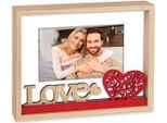 Zep Cornice Per Ritratto In Legno Vanessa 10X15 Cm Cuori D'amore Rosso