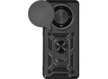 Mayaxess, Custodia Protettiva Per Honor Magic 6 Lite 5G, Cover Fotocamera Con Supporto Ad Anello, Nero