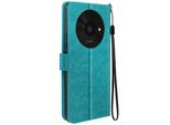 Mayaxess, Custodia A Portafoglio Redmi A3 Funzione Stand Con Cinturino, Blu Turchese