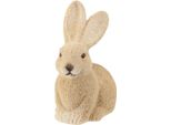 Coniglietti Decorativi Seduti Pasqua Marroni 2 Scelte Floccati 15 Cm Set Da 4, 4 Pezzi