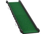 Yuenfong Gradini Per Cani Rampa Per Auto Pieghevole In Plastica Per Cani Ausilio Per L'ingresso Del Bagagliaio, Gradini Per Animali Domestici, 156X40Cm, Verde