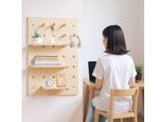 Organizzatore Di Tavole In Legno Pegboard 40X60 Cm Organizzatore Maclean Colore Legno Chiaro Max. 20 Kg MC-130 Wd