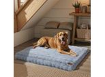 Wisfor Letto Ortopedico Per Cani Divano Per Cani Divano Per Cani Cuscino Per Cani Di Grandi Dimensioni Posto Letto, Impermeabile Lavabile Copertura Rimovibile 3XL: 130X110X12Cm, Grigio