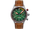 Bauhaus 2576-4 Orologio Da Uomo Aviation Eurofighter Chronograph Marrone/Verde