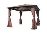 Padiglione Con Tende In Alluminio Marrone 300 X 300 Cm
