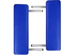 Vidaxl Lettino Da Massaggio Pieghevole A 2 Zone Con Struttura In Alluminio Blu