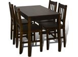 Tavolo Da Pranzo Tavolo In Legno Con 4 Sedie In Legno Set Da Sala Da Pranzo Marrone