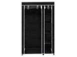Armadio Pieghevole In Tessuto Nero 110 X 45 X 175 Cm