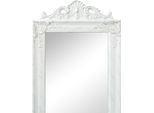 Vidaxl Specchio Verticale In Stile Barocco 160X40 Cm Bianco