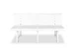 Panchina Da Giardino 145,5 Cm In Plastica Bianca
