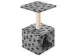 Vidaxl Tiragraffi Per Gatti In Sisal 55 Cm Grigio Con Impronta Di Zampa