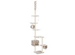 Vidaxl Albero Per Gatti Con Tiragraffi In Sisal 260 Cm Disegno A Zampa Beige
