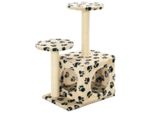 Vidaxl Tiragraffi Per Gatti In Sisal 60 Cm Beige Stampa Zampa