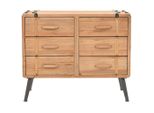 Vidaxl Cassettiera In Legno Massiccio Di Abete 91X35X73 Cm