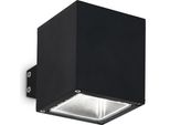 Applique Moderna Snif Square Alluminio Nero 1 Luce G9 3W 3000K Luce Calda