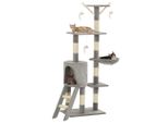 Vidaxl Tiragraffi Per Gatti Con Colonne In Sisal 138 Cm Grigio