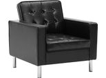Vidaxl Poltrona Nera 75X70X75 Cm In Pelle Finta