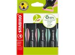 Stabilo Green Boss Evidenziatore 4 Pz Punta Smussata Verde, Menta, Rosa, Viola