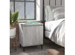Vidaxl Comodino Con Gambe In Metallo Grigio Sonoma 40X30X50 Cm