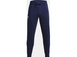 Under Armour Uomo Ua Essential Fleece Joggers Midnight Navy/White 2XL Fitness Nohavice