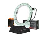 Set Di Hula Hoop Da Massaggio Hms HHM13 Con Pesi, Magneti E Contatore E Cintura Dimagrante BR163 Verde