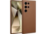 Custodia Samsung Galaxy S24 Ultra - Vera Pelle - Custodia Rigida/Copertura Posteriore Accezz - Marrone