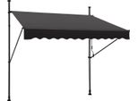 Va-Cerulean Tenda Da Sole A Morsetto Tenda Da Sole Per Balcone Schermo Privacy A Scomparsa Manuale Tenda Da Sole Per Balcone Senza Foratura Regolabile In Altezza, Resistente Ai Raggi Uv (350 X 120 Cm, Grigio Scuro)