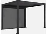 Pergola Bioclimatica 3X3M In Alluminio V2 + Tenda 3X3M, Antracite