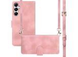 Custodia Per Samsung Galaxy A16/Samsung Galaxy A16 - Similcuoio - Cover Imoshion Con Cinturino/Custodia Pieghevole - Rosa