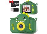 1080P 2.0 Pollici Schermo Fotocamera Bambini Con 32GB Scheda Selfie Fotocamera Digitale Bambini Fotocamera Bambini Per 3-12 Anni Ragazzi Giocattolo Di Natale