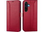 Custodia Per Cellulare Per Samsung Galaxy A17 5G Cover Flip Case Pieghevole Cover Protettiva, Rosso