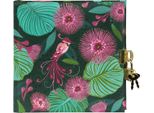 Diario Tropical Birds Verde Goldbuch 16X16 Cm 96 Pagine Bianche