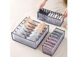 Inf Set Di 3 Organizer Pieghevoli Per Cassetti - Biancheria Intima, Calze E Pantaloni