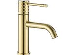 Miscelatore Lavabo Rea Lungo Diamond Low Gold