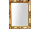 Mo.Wa Specchio Da Parete Classico Barocco 62X82 Foglia Oro Rettangolare Con Cornice In Legno Oro, Italy, Specchio Camera Da Letto Soggiorno Bagno,
