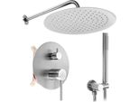 Set Doccia Da Incasso Rea Foss Clif Brush Nickel