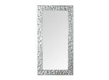 Mo.Wa Specchio Moderno Da Parete Cornice Argento 41X81 Specchio Decorativo In Legno Specchio Da Corridoio Argento Specchio Bagno Specchio Soggiorno Camera Da Letto Italy