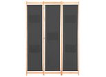 Divisorio 3 Pezzi Grigio 120 X 170 X 4 Cm In Tessuto