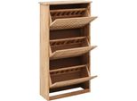 Vidaxl Scarpiera 55 X 20 X 104 Cm In Noce Massiccio