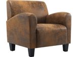 Vidaxl Poltrona Divano Marrone 70X69X72 Cm In Similcuoio Scamosciata