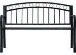 Panchina Da Giardino 125 Cm In Acciaio Nero