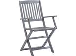 Vidaxl Sedie Da Giardino Pieghevoli 8 Pz. Legno Massiccio Di Acacia