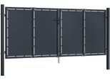 Cancello Da Giardino In Acciaio 300 X 125 Cm Antracite