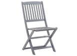 Vidaxl Sedie Da Giardino Pieghevoli 8 Pz. Legno Massiccio Di Acacia