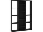 Divisorio/Libreria Nero 100X24X140 Cm Materiale A Base Di Legno