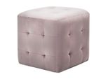 Pouf 2 Pezzi. Tessuto Di Velluto Rosa 30X30X30 Cm