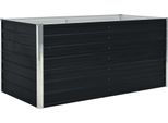 Letto Rialzato 160 X 80 X 45 Cm Acciaio Zincato Antracite