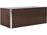 Vidaxl Letto Rialzato 160 X 80 X 45 Cm Acciaio Zincato Marrone